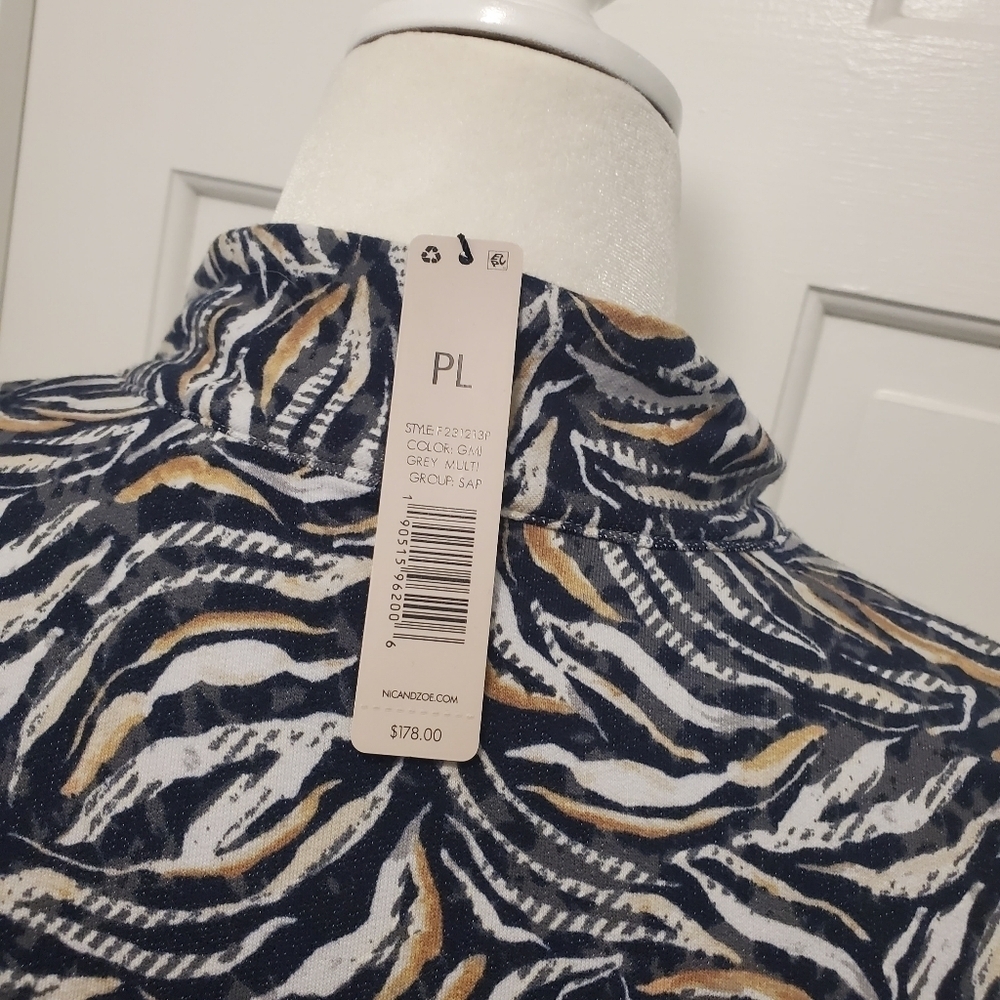 NWT NIC+ZOE Forest Fern Knit Dress Size PL, Retail $178, Business Casual - Picture 6 of 14